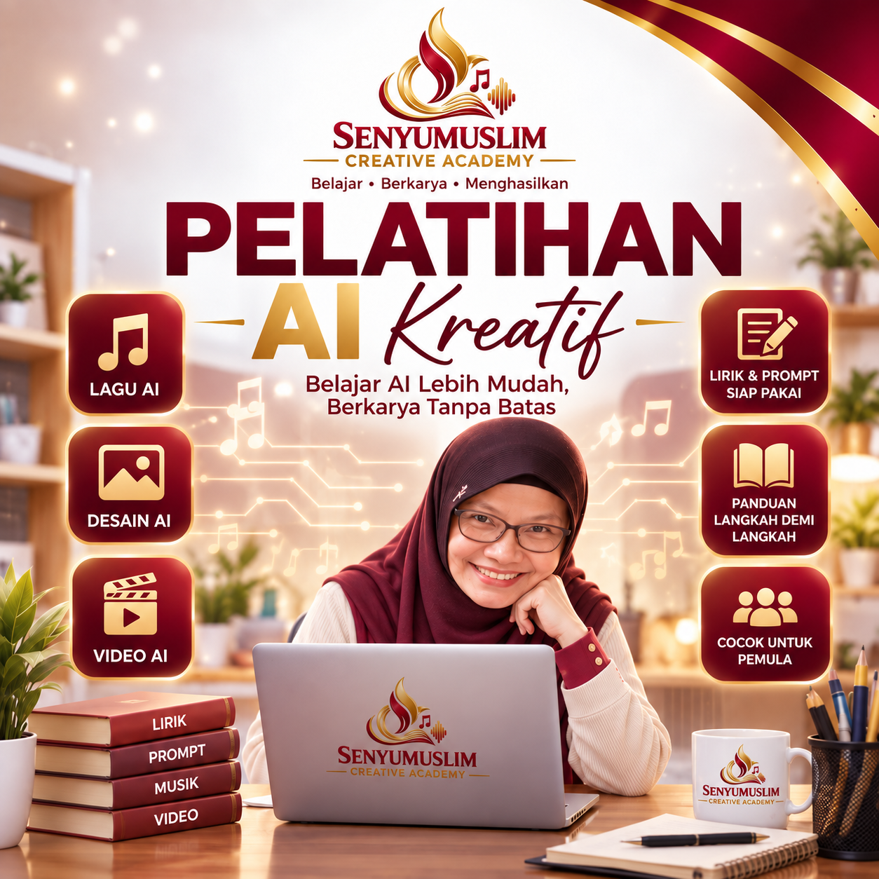 Pelatihan AI Kreatif Senyumuslim Creative Academy