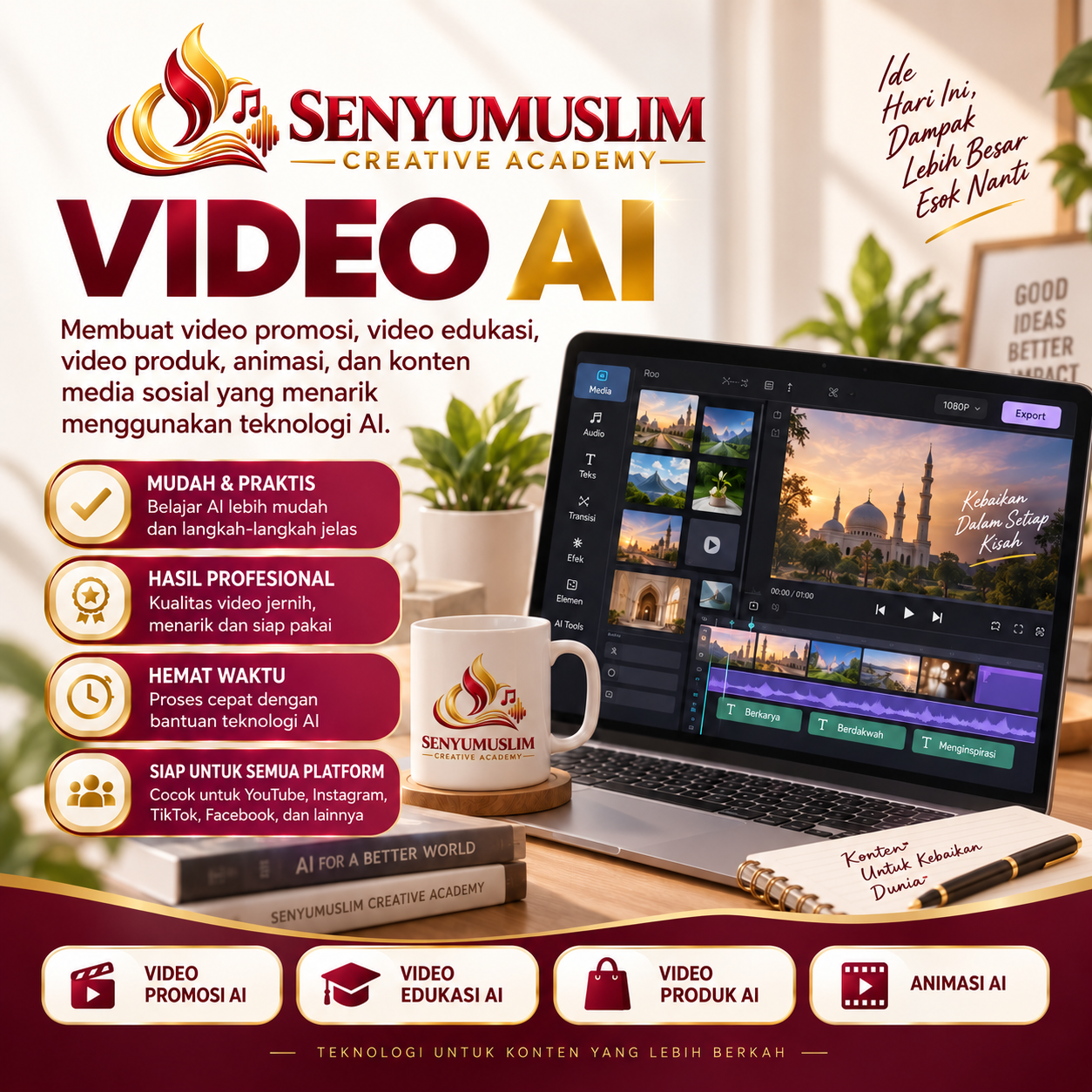 Video Pendukung Karya Senyumuslim Creative Academy